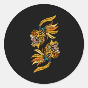 Adesivo Civilização da Cultura Inca Aztec Warior Jaguar Ma