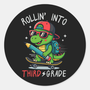 Adesivo Ck De Volta à Escola Entrando na 3ª Série T-rex Sk