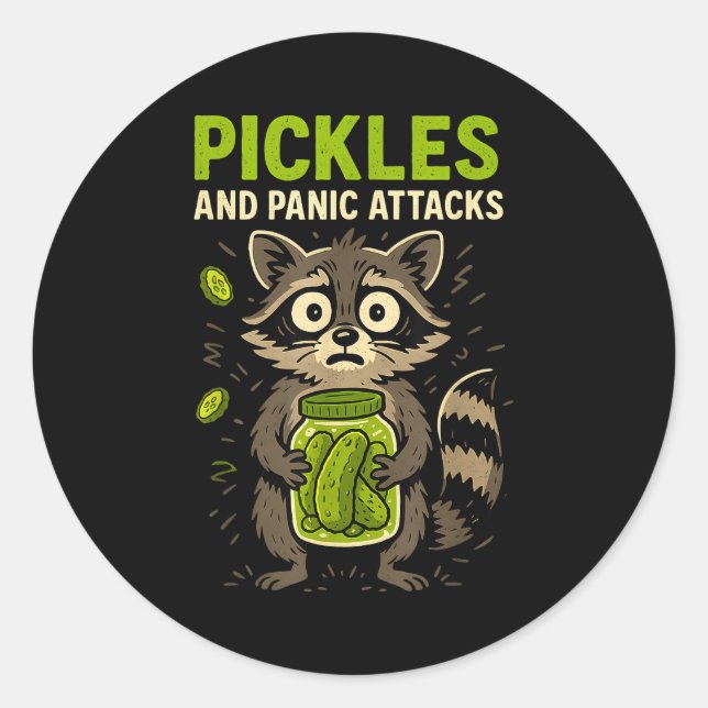 Adesivo Ckles And Panic Attacks Raccoon Trash Panda Funny  (Frente)
