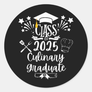 Adesivo Cl De 2025 Graduado Em Chef Culinário De Formando 