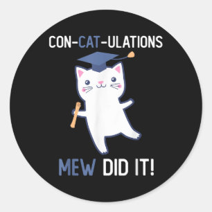 Adesivo Cl De 2025 Mew Fez O Graduação Do Formando Cat Lov