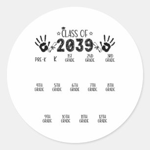 Adesivo Cl de 20&#; Cresça Comigo Pré-k à 12ª Série Mão