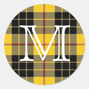 Adesivo Clã escocês MacLeod do monograma do Tartan de