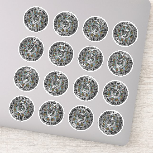 Adesivo Clan Anderson Crest & Tartan Knot (Detalhe)