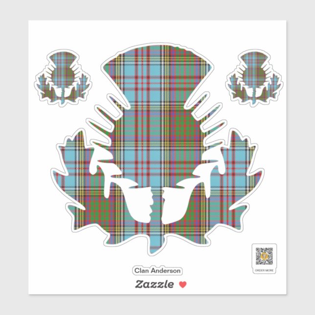 Adesivo Clan Anderson Thistle Sticker (Folha)