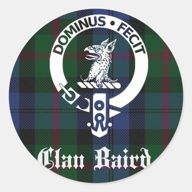Adesivo Clan Baird Crest Tartan (Frente)
