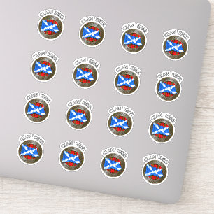 Adesivo Clan Baird Tartan Knot & Flag