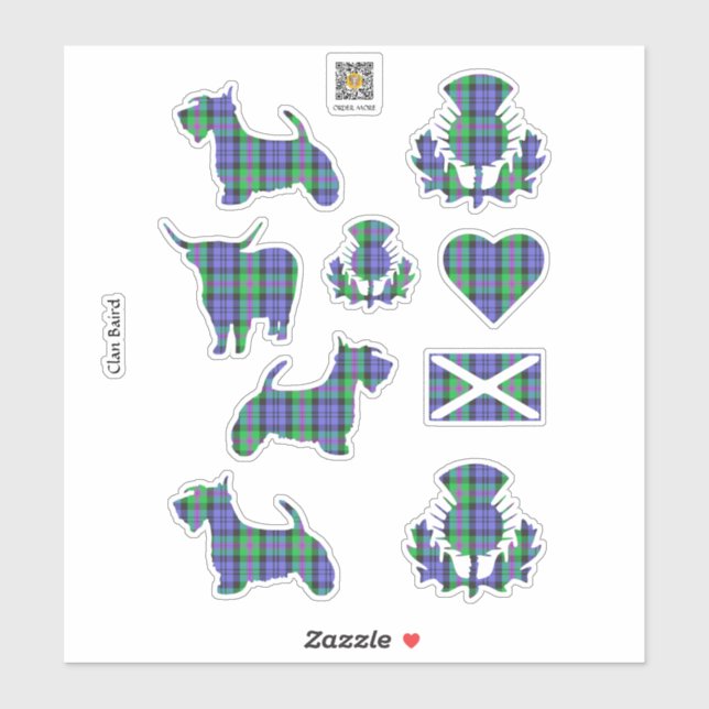 Adesivo Clan Baird Tartan Sticker (Folha)