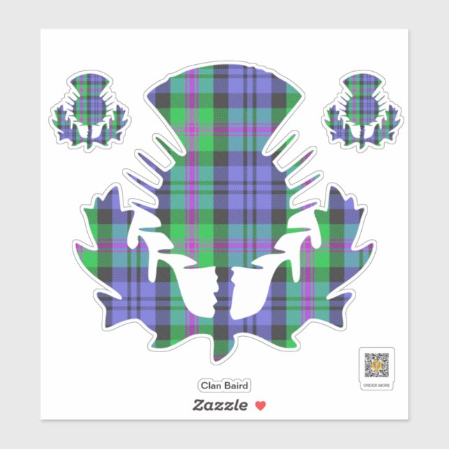 Adesivo Clan Baird Thistle Sticker (Folha)