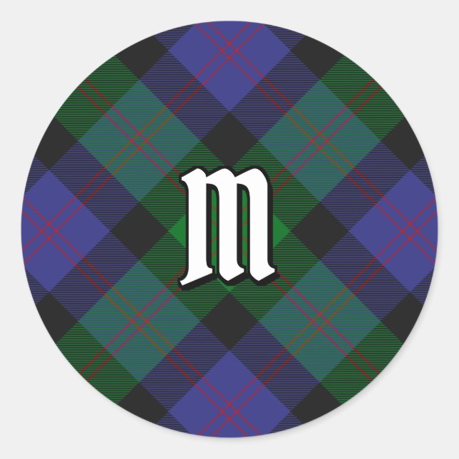 Adesivo Clan Blair Tartan Classic Round Sticker (Frente)