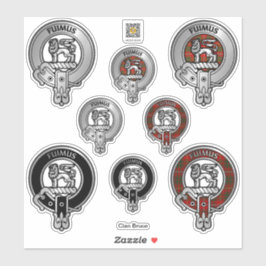Adesivo Clan Bruce Crest & Tartan Sticker