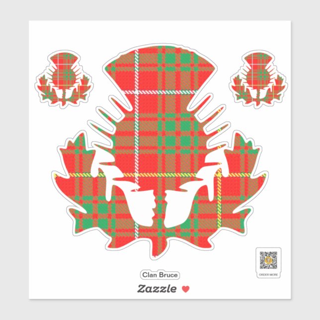 Adesivo Clan Bruce Thistle Sticker (Folha)