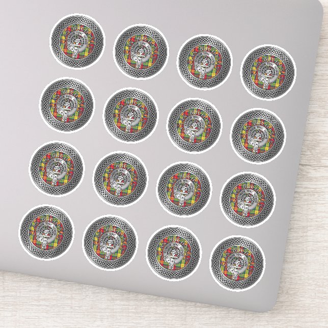 Adesivo Clan Buchanan Crest & Tartan Knot (Detalhe)