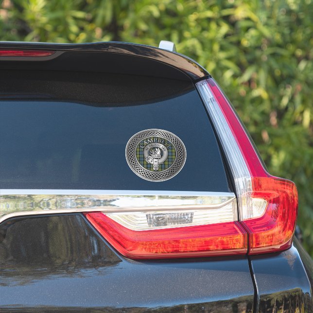 Adesivo Clan Campbell Crest & Tartan Knot Sticker (Lado do carro)