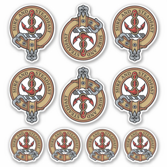 Adesivo Clan Clark Crest Sticker Set (Frente)