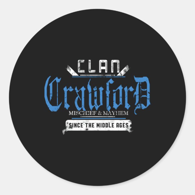 Adesivo Clan Crawford Mishead E Mayhem Desde O Meio (Frente)