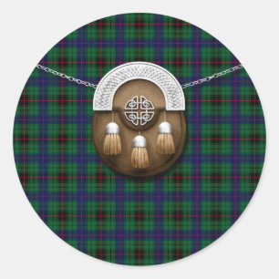 Adesivo Clan Davidson Tartan E Sporran