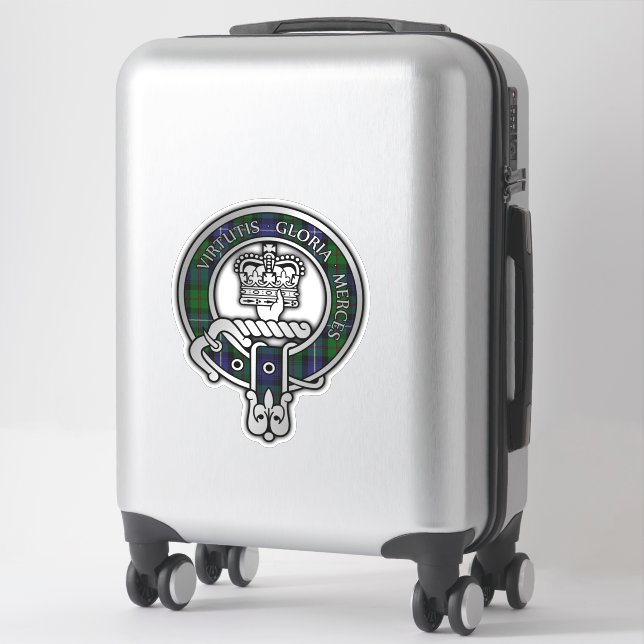 Adesivo Clan Donnachaidh (Robertson) caçando Tartan Crest (Mala)