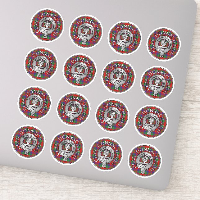 Adesivo Clan Donnachaidh | Robertson Crest & Tartan (Detalhe)