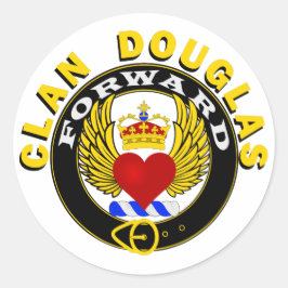 Adesivo Clan Douglas Winged Heart "FORWARD" Sticker