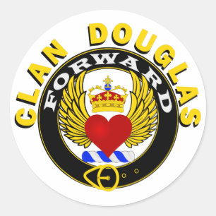 Adesivo Clan Douglas Winged Heart "FORWARD" Sticker