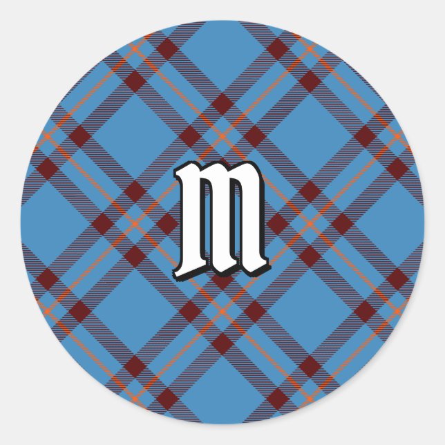 Adesivo Clan Elliot Ancient Tartan Classic Round Sticker (Frente)
