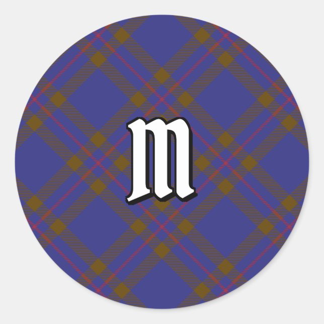 Adesivo Clan Elliot Modern Tartan Classic Round Sticker (Frente)
