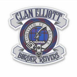Adesivo Clan Elliott Crachá, Border Reivers, Escócia