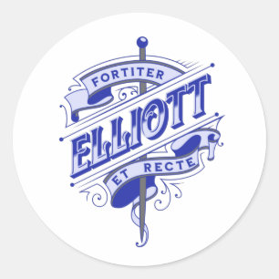 Adesivo Clan Elliott, Fortiter Et Recte, Família Elliott