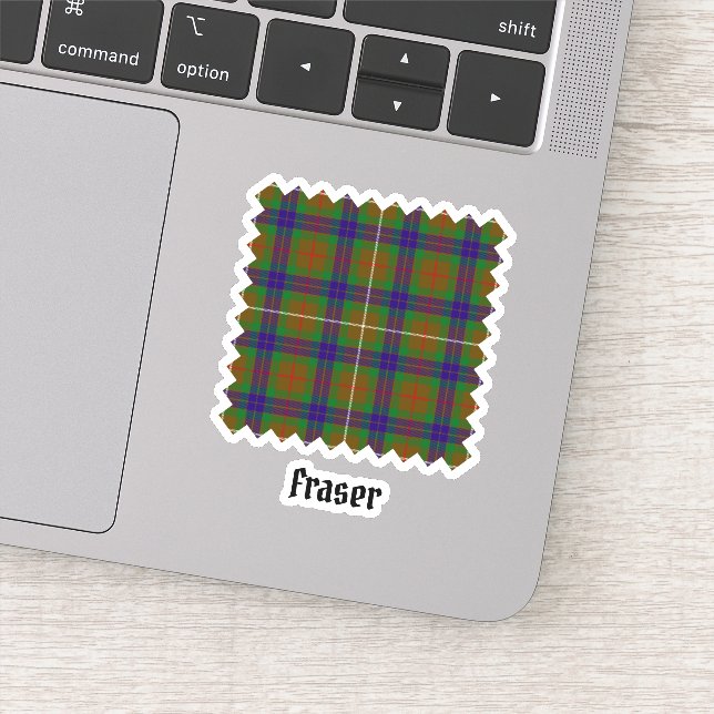 Adesivo Clan Fraser caçando Tartan Sticker (Detalhe)