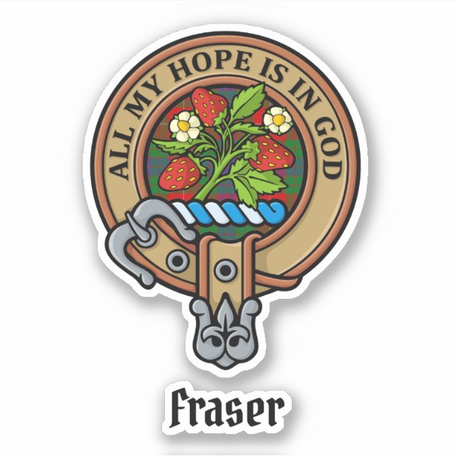 Adesivo Clan Fraser Crest Sticker (Frente)
