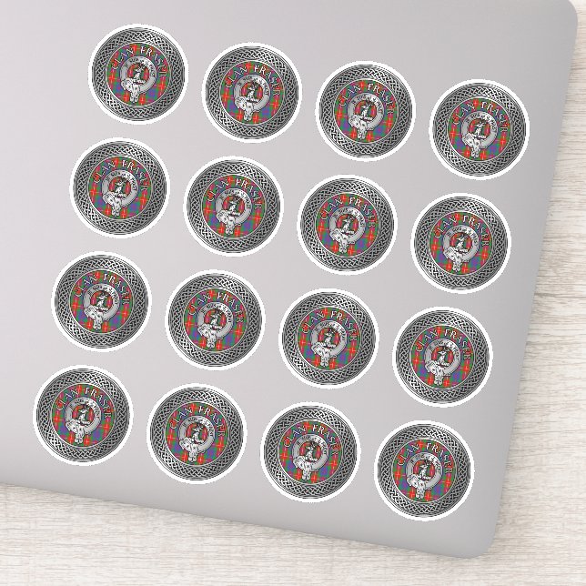 Adesivo Clan Fraser Crest & Tartan Knot Sticker (Detalhe)