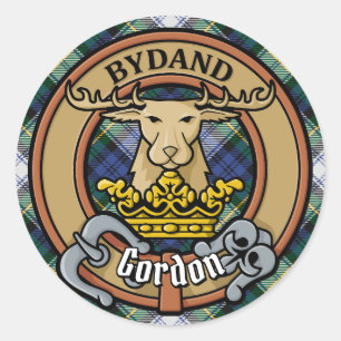 Adesivo Clan Gordon Crest sobre Dress Tartan