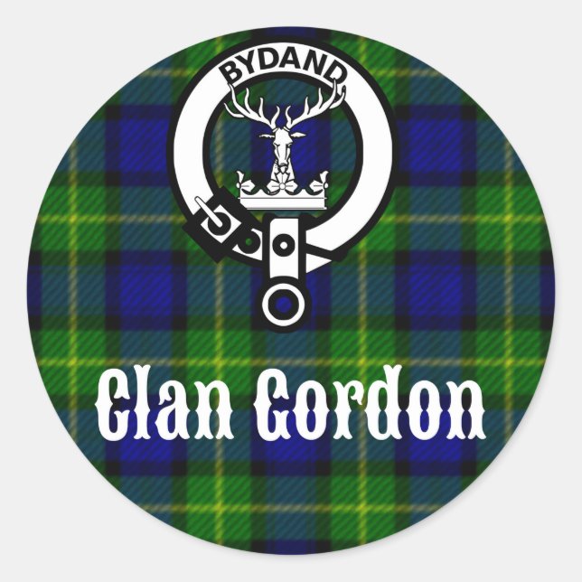 Adesivo Clan Gordon Tartan Crest (Frente)