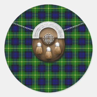 Adesivo Clan Gordon Tartan E Sporran