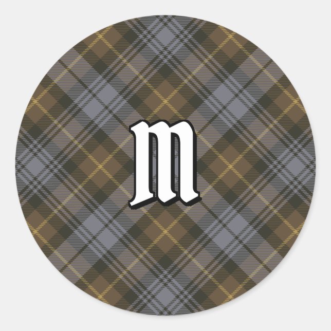 Adesivo Clan Gordon Weathered Tartan Classic Round Sticker (Frente)