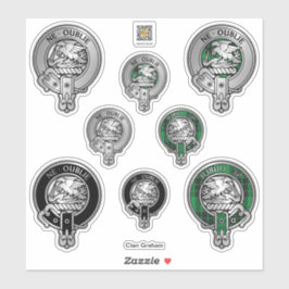 Adesivo Clan Graham Crest & Tartan Sticker