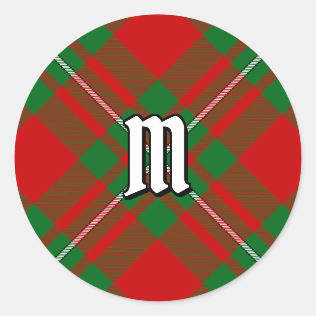 Adesivo Clan Gregor Tartan Clássico Round Sticker (Frente)