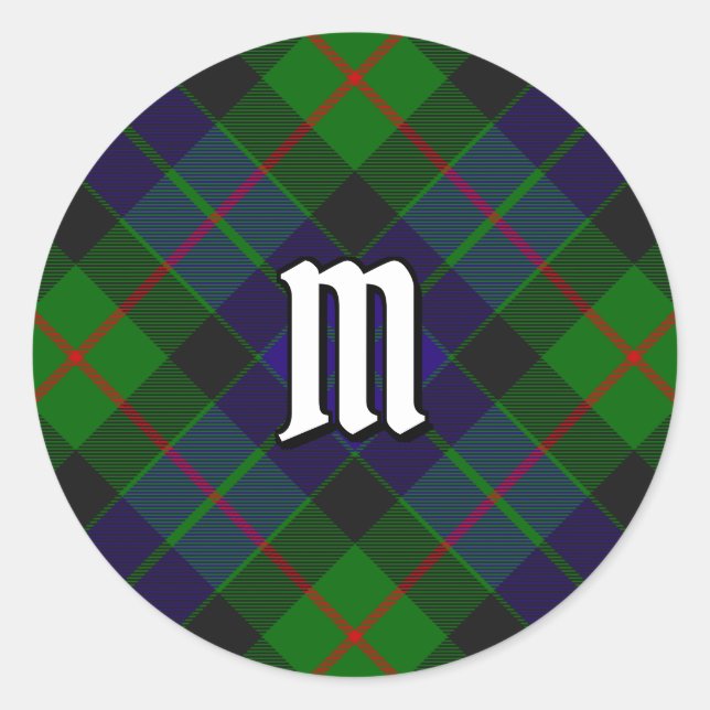 Adesivo Clan Gunn Tartan Classic Round Sticker (Frente)