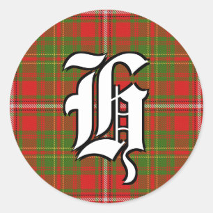 Adesivo Clan Hay Tartan Monograma Clássico