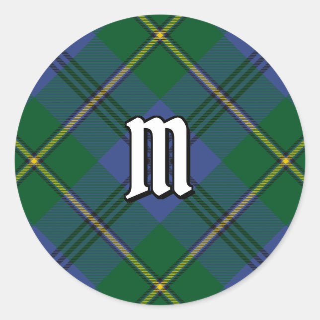 Adesivo Clan Johnston Tartan Classic Round Sticker (Frente)