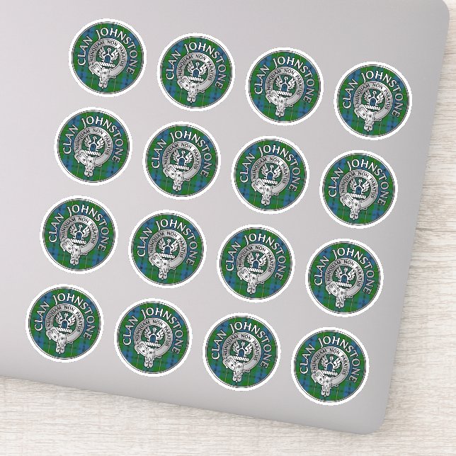 Adesivo Clan Johnstone Crest & Tartan Knot (Detalhe)