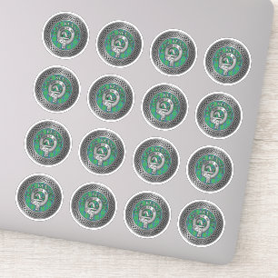 Adesivo Clan Kennedy Crest e Tartan Knot