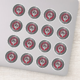 Adesivo Clan Leslie Crest & Tartan Knot