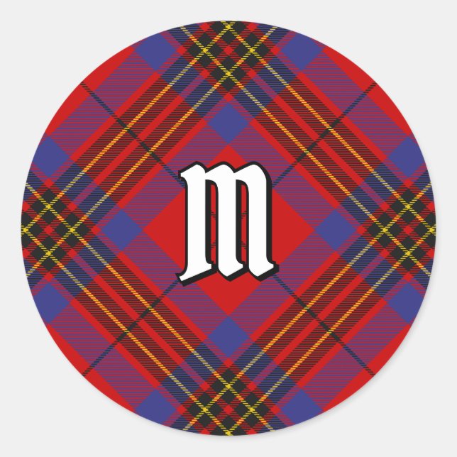 Adesivo Clan Leslie Red Tartan (Frente)