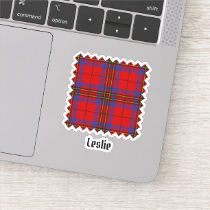 Adesivo Clan Leslie Red Tartan