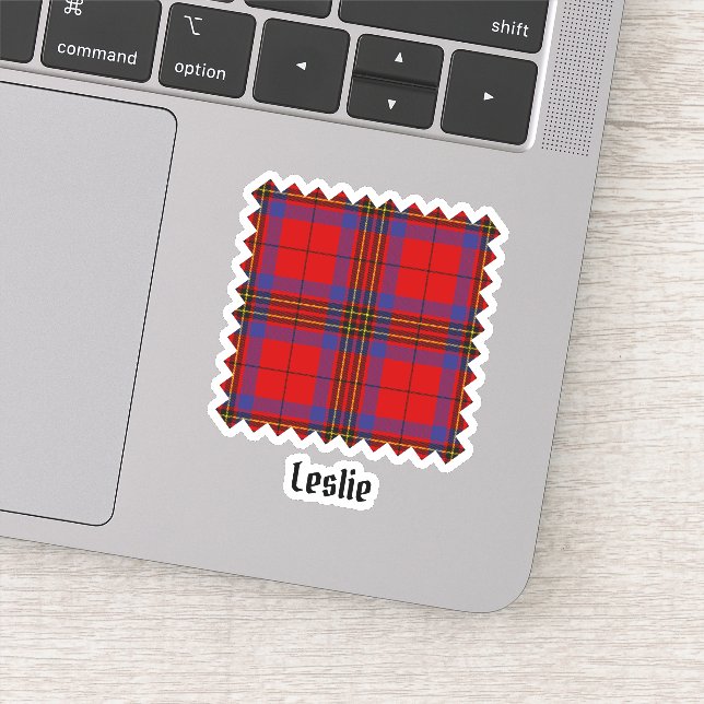Adesivo Clan Leslie Red Tartan (Detalhe)