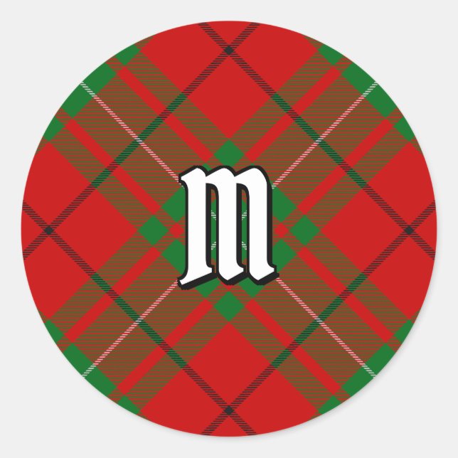 Adesivo Clan MacAulay Tartan Classic Round Sticker (Frente)