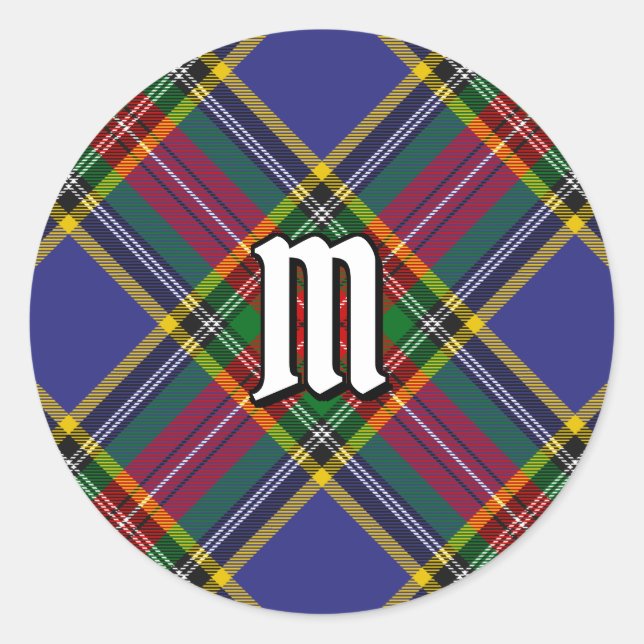 Adesivo Clan MacBeth Tartan Classic Round Sticker (Frente)