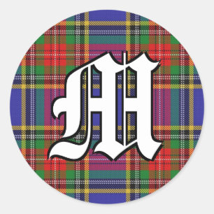Adesivo Clan MacBeth Tartan Monograma Clássico